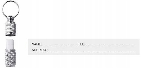 Adresówka metalowa zakręcana